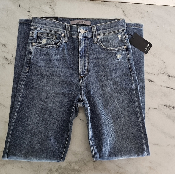 Joe's Jeans High Rise Skinny Crop Ankle Blue Jeans 25 NWT - Picture 5 of 9